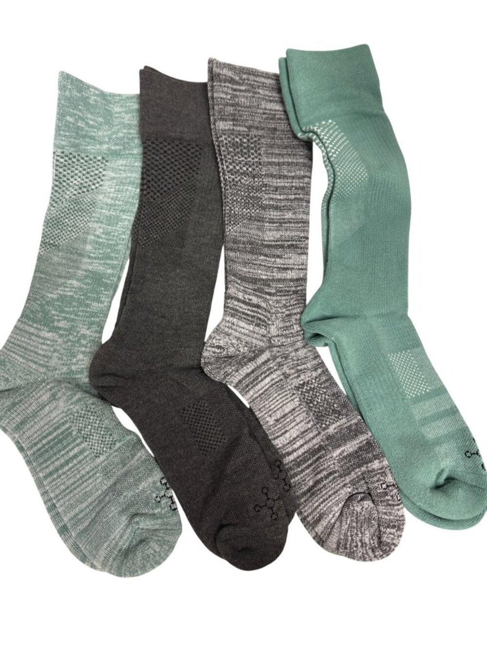 Tommie Copper NanoGlide Over the Calf Compression Socks 4 Pack Medium Jade